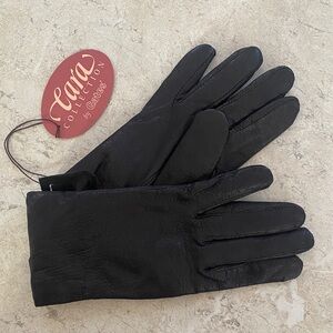 Cara By Gates NWT Black Leather Gloves XS